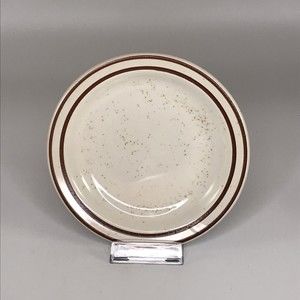 Ultima Brown Speckle Stripe Bread Plate Vintage Heavy Restaurant Ware